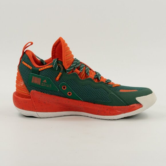Adidas Dame 7 EXTPLY University of Miami Hurricanes GX3456 Basketball size 6.5 - Picture 3 of 8